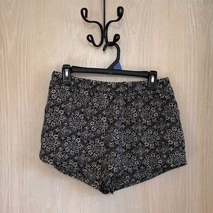 Black & White Patterned Shorts